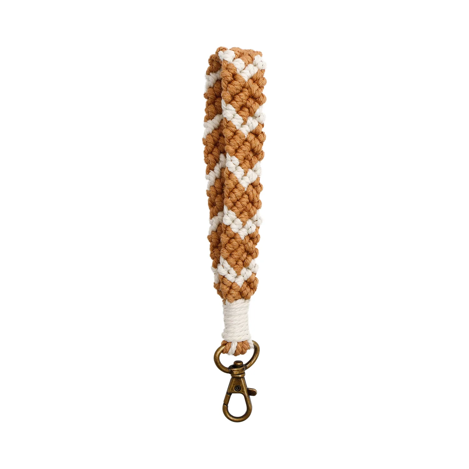Hand-made Knitting Bohemia Luxury Strap Tassel Macrame Fabric Custom keychain AccessoriesMacrame Tassel Wristlet Key Chain Craft
