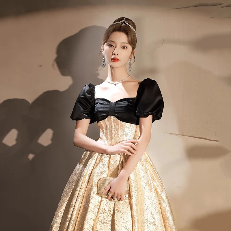 ZX-8084 Dinner dress for women noble lady annual party host evening dress with high-end design long style art exam atmosphere