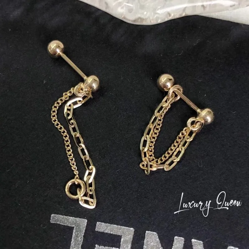 xjy 20g Cz Chain Pendent 10K 14K Solid Gold  Fine Jewelry Rook Conch Tragus Screw Stud Cartilage Earring Helix Piercing