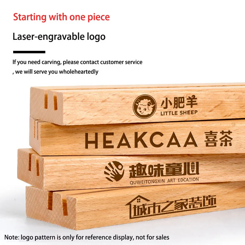 Custom Logo A4 A5 A6 Double Sided Clear Menu Stand Slanted Insert T Shape Acrylic Sign Holder With Wood Base