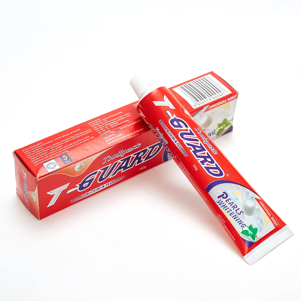 Бесплатный образец пользовательского логотипа дешевая цена фторид кальция жемчужины отбеливание против кариеса мята зубная паста