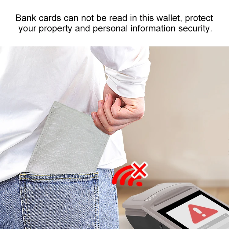 Slim Business Money Bag Credit Card Purse RFID Blocking ID Card Holder Tyvek Paper Wallet