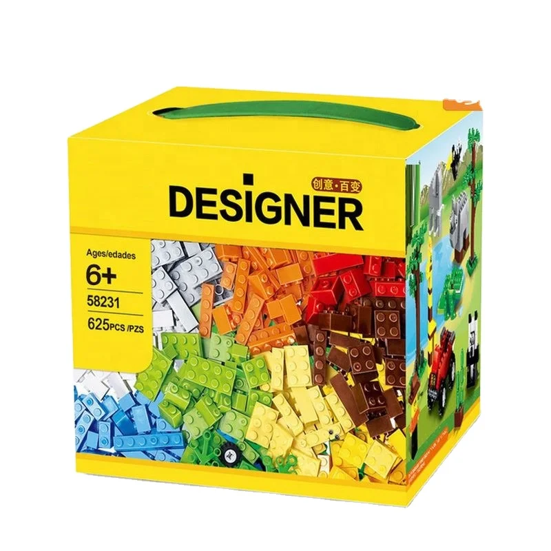 Классические 625 шт объемные строительные блоки развивающие творческие DIY модели кирпичи игрушки Legoing пластиковая цветная коробка оптовая цена ABS