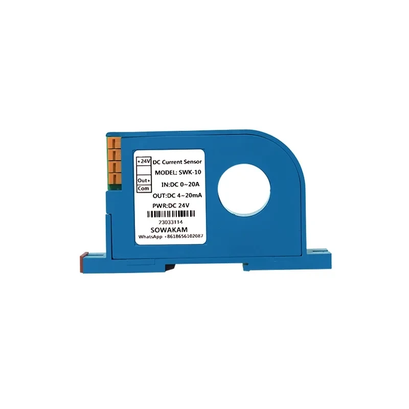 Open Loop Split Core Current Transmitter ES-10 AC 0-500A Input 4-20mA 0-10V Output DC 24V PWR Hall Current Transducer