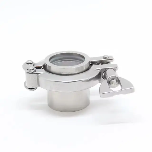 Санитарная пластина для сварки стекла 304/316L нержавеющая сталь тройной зажим прицельное стекло с боросиликатным стеклом