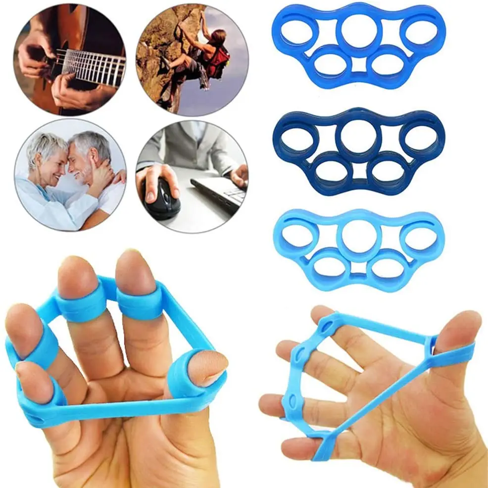 Hot Sale Silicone Five Finger Gripper Strength Trainer Wrist Finger Stretcher Hand Resistance Bands