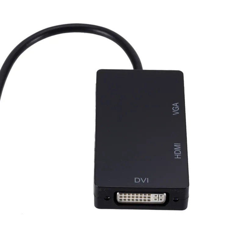 3in1 DisplayPort DP To HDMI-compatible DVI VGA Adapter Cable 1080P Display Port Converter Connector For PC Projector Laptop HDTV