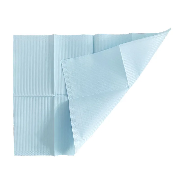 Wholesale Surgical Consumable 3 Layers Bib Blue Dental-Bibs For Dentist