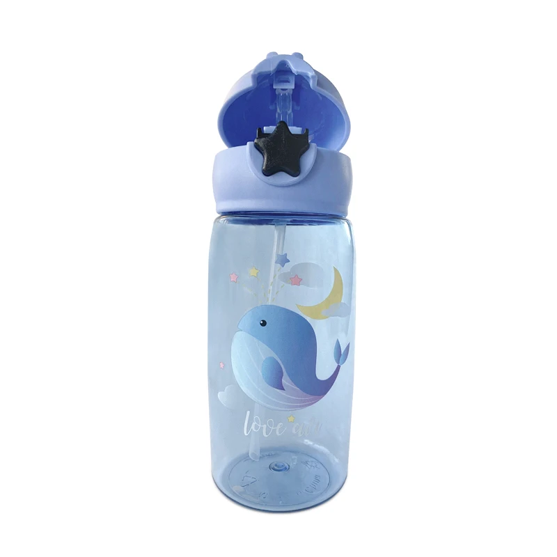 children school bpa free kids drink school Plastic Water Bottle cheap Children plastic water bottle with Inside Straw