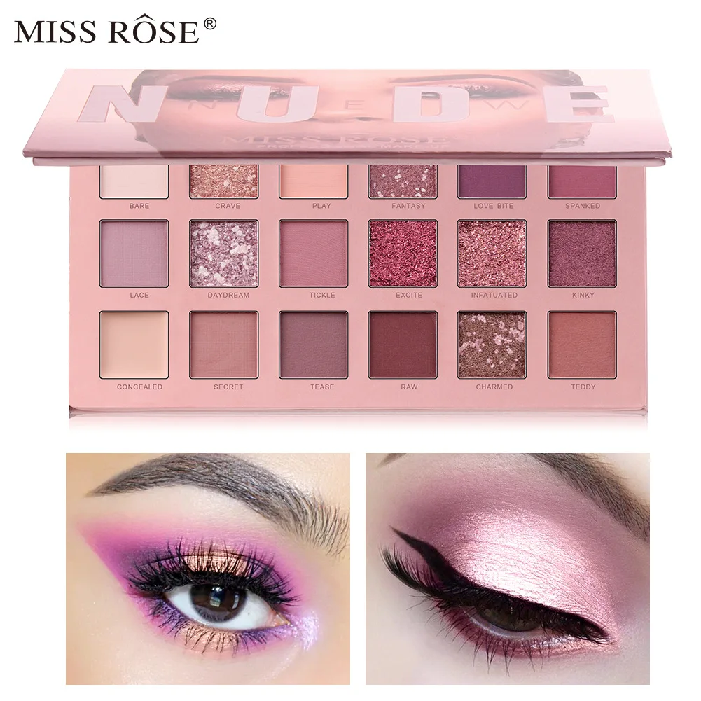 18 Color Eyeshadow Huda Mashed Potatoes Eyeshadow Shimmer Matte Sunset Adenium Obesum Eye Shadow Plate