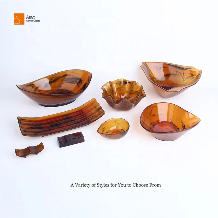 Sustainable Polyresin Purple Swirl salad Platter Western restaurant tableware set Handmade vegetable and fruit salad bowl