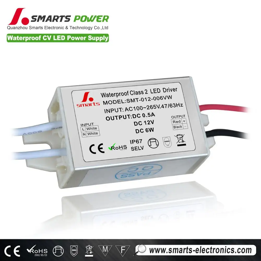  IP67 алюминиевый корпус mini 6w 12v Светодиодный драйвер источник питания