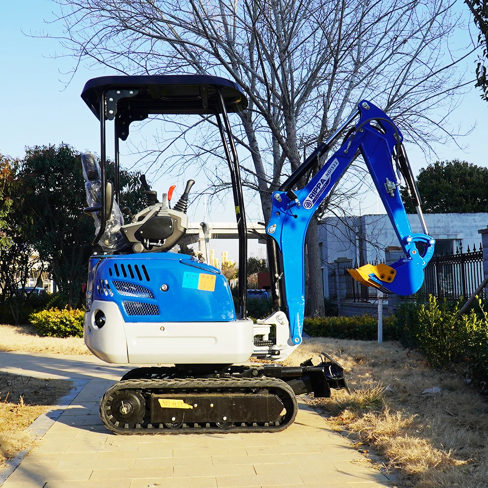 Rippa EPA Engine Home Excavation Machine CE Approved Mini Excavator 1.2 Ton Small Digger For Sale