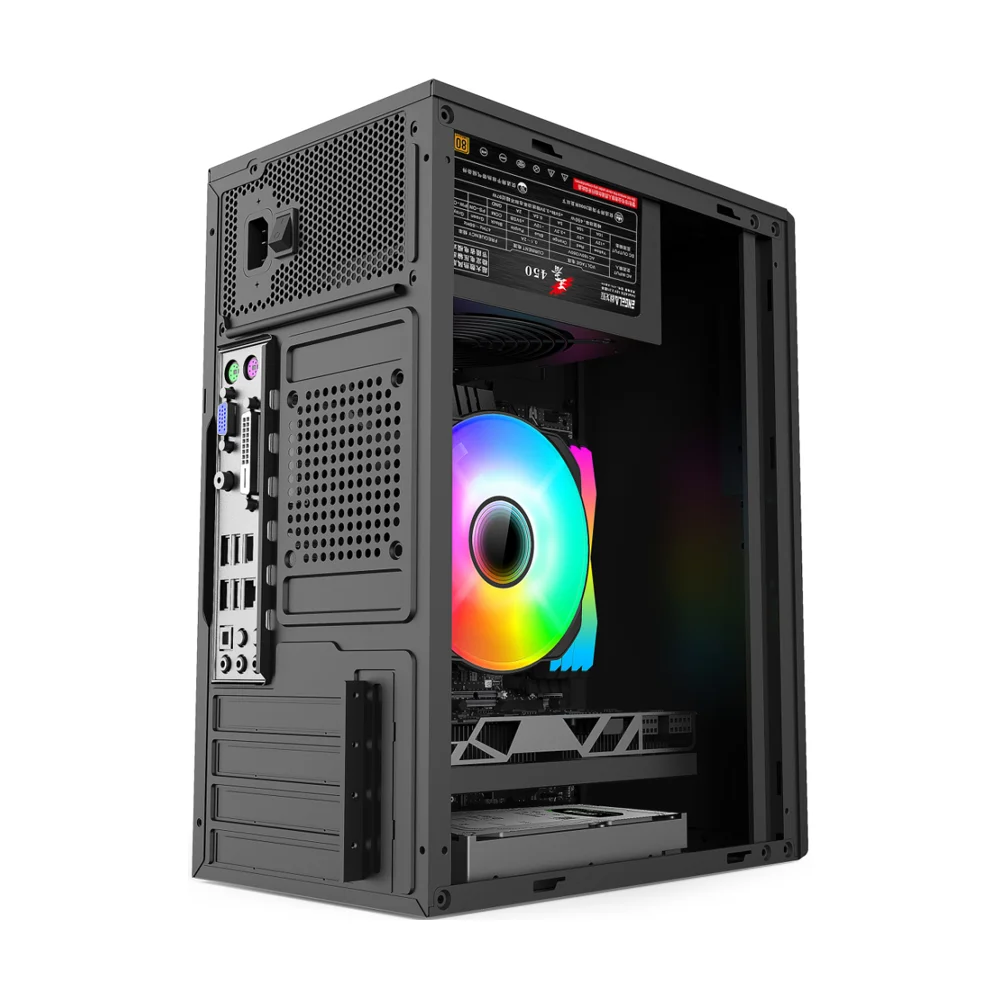 Wholesale New Design Desktop ATX Computer Gaming Case OEM ARGB PC Chassis Glass Window PC Cabinet Mid Tower Case For Gamer