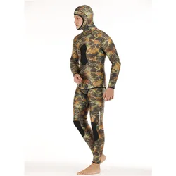 Мужские Гидрокостюмы для подводной охоты 3 мм камуфляжные неопреновые цельные свободные костюмы для дайвинга