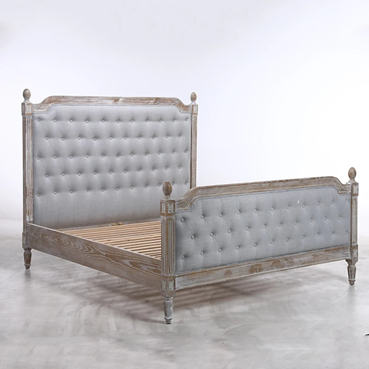Anji Kasei Design KSF25039 Grey Fabric Cheap Modern Solid Modern Designs Wooden Bed Frame