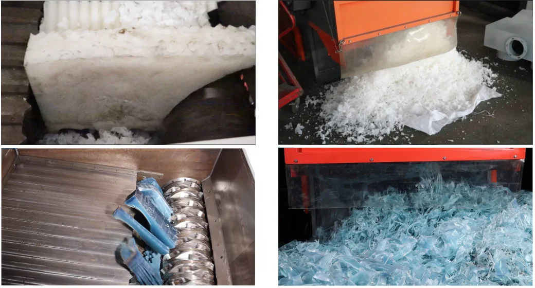 Large HDPE PE PP PA Lumps Plastic Pipe Electronic Waste Shredder Hydraulic Shredder For Sale