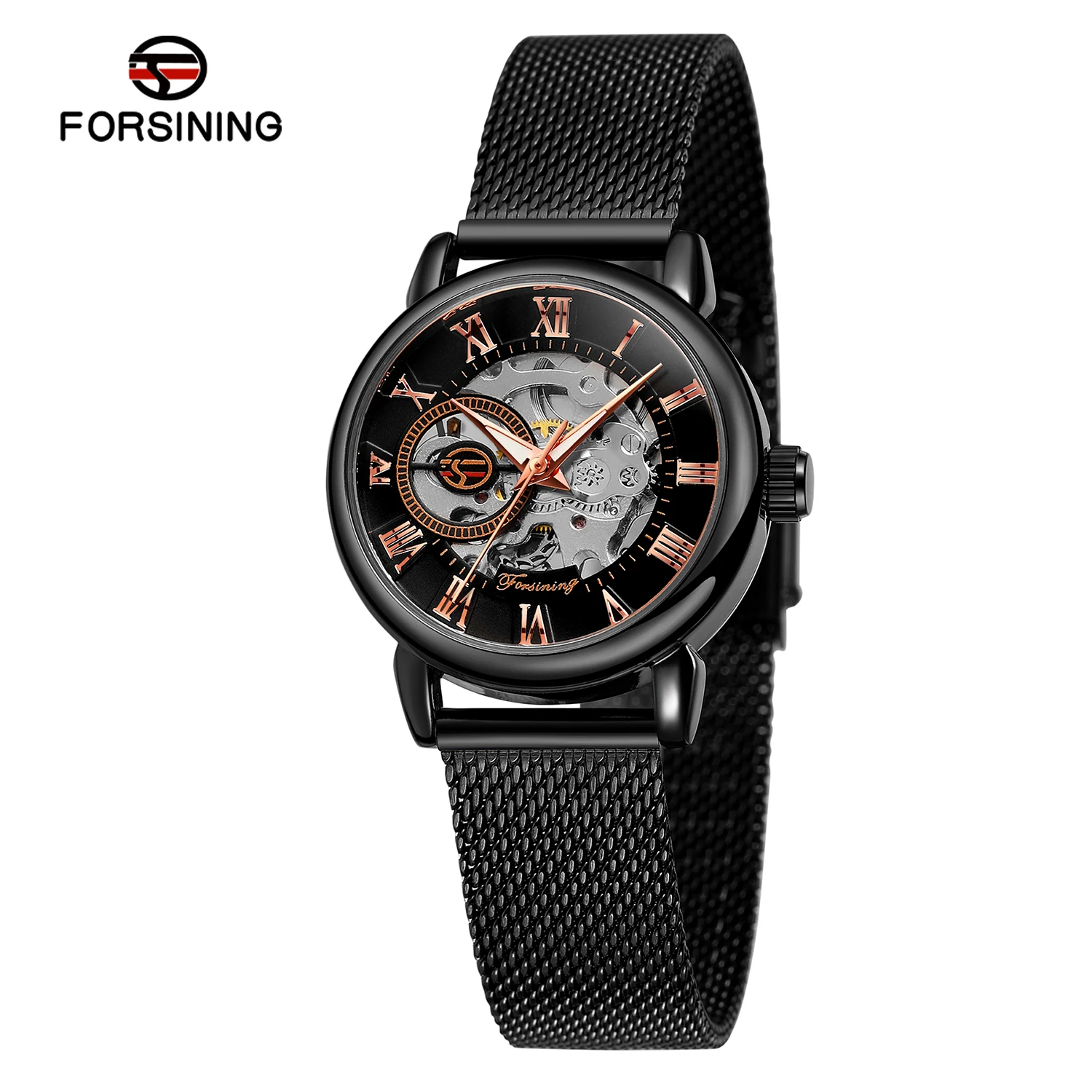 FORSINING Newest Design Woman Skeleton Watch Mechanical Wrist Watches