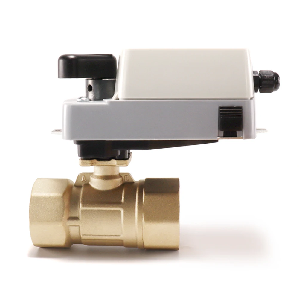Lefoo Lfz-dq Water Gas Small Brass Automatic Control Electrical Regulating Ball Valve For Air Conditioning