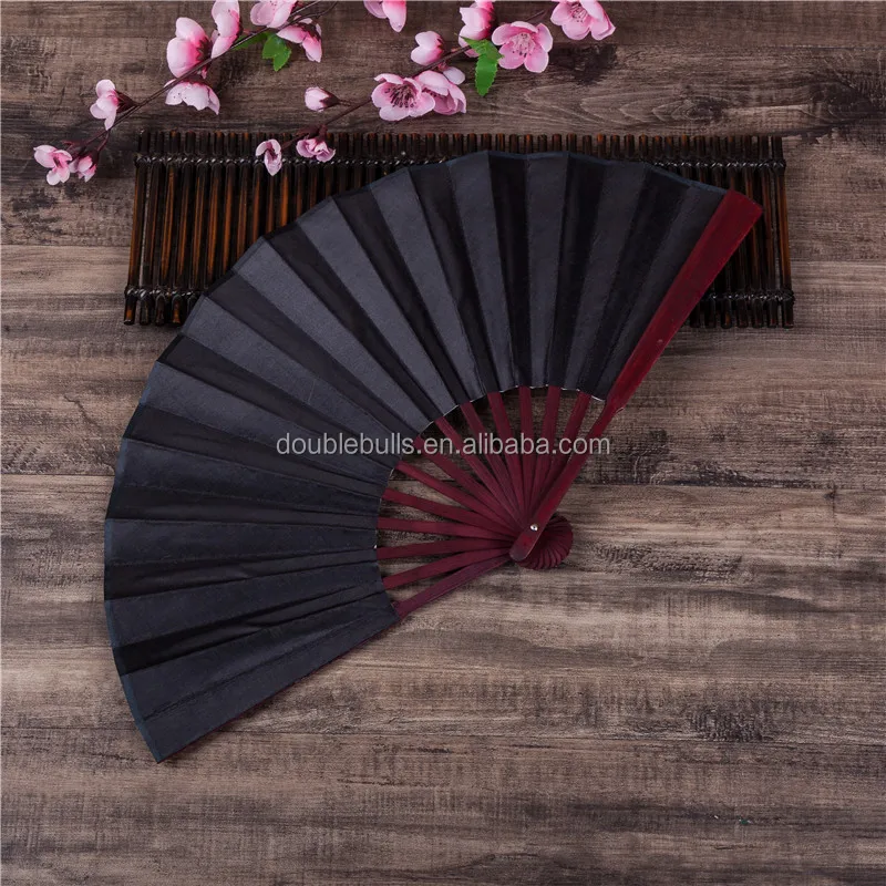 Wholesale 8-inch white blank plain folding fan DIY painting writing silk fabric fan