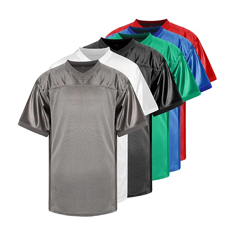 Digital Sublimation Printing Quick Dry Vented Mesh Football Jersey American Wholesale Custom Mens Blank Football Jersey