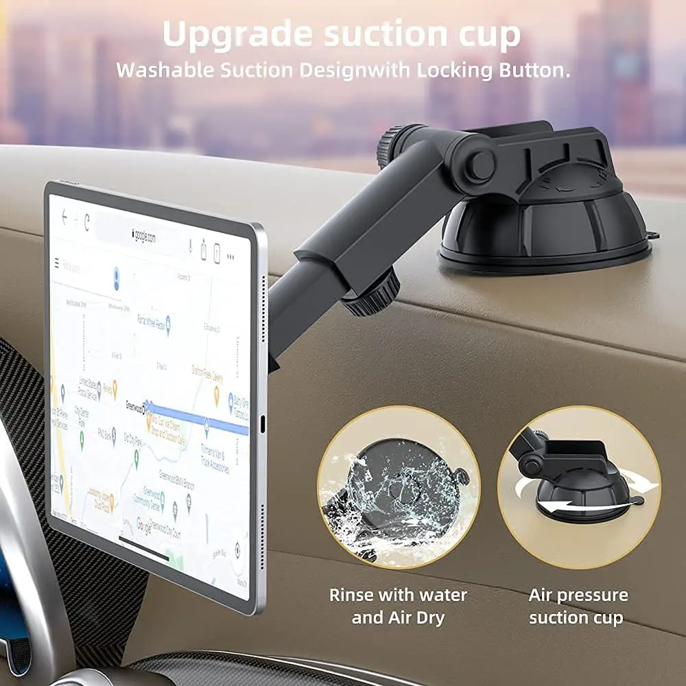 Magnetic car phone tablet holder 360 degree rotation dashboard windshield mount for 4-10inch tablet
