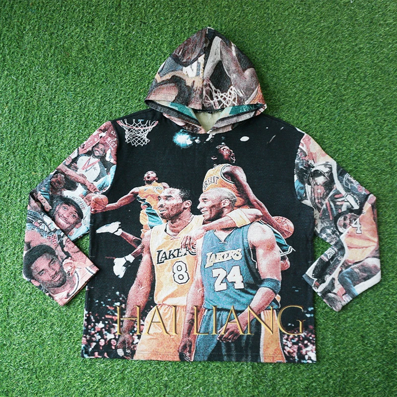 2023 New Design Custom Tapestry Hoodie Streetwear Clothes Manufacturer Plus Size Men Blanket Tapestri Hoodie