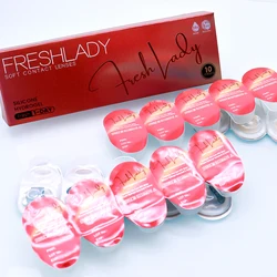 Hot Selling Fresh Lady Daily Contact Lenses New Soft Color Day Contact Lens Custom Wholesale Natural Colors Eye Contact Lenses