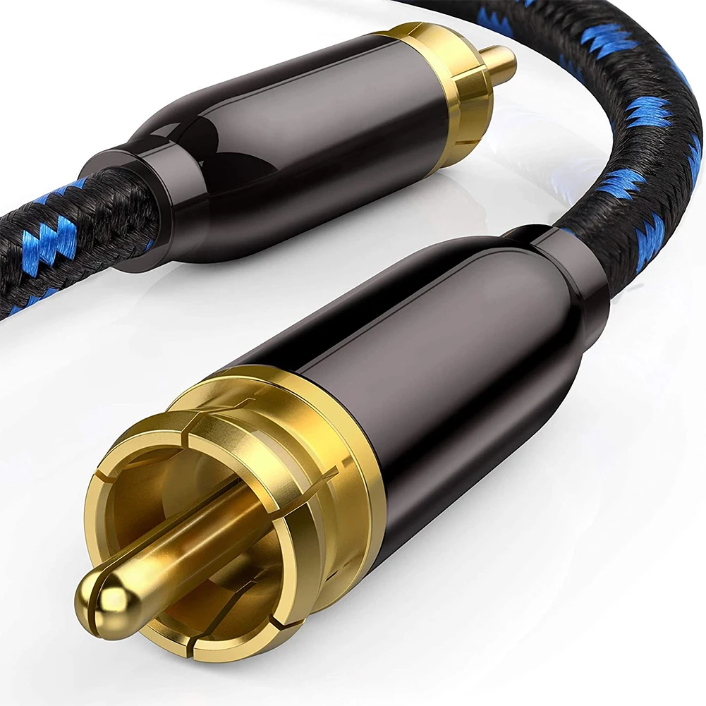 Заводская цена соединительные кабели RCA-RCA провод для динамика ofc плетеные Hi-Fi 1rca коаксиальный кабель RCA из