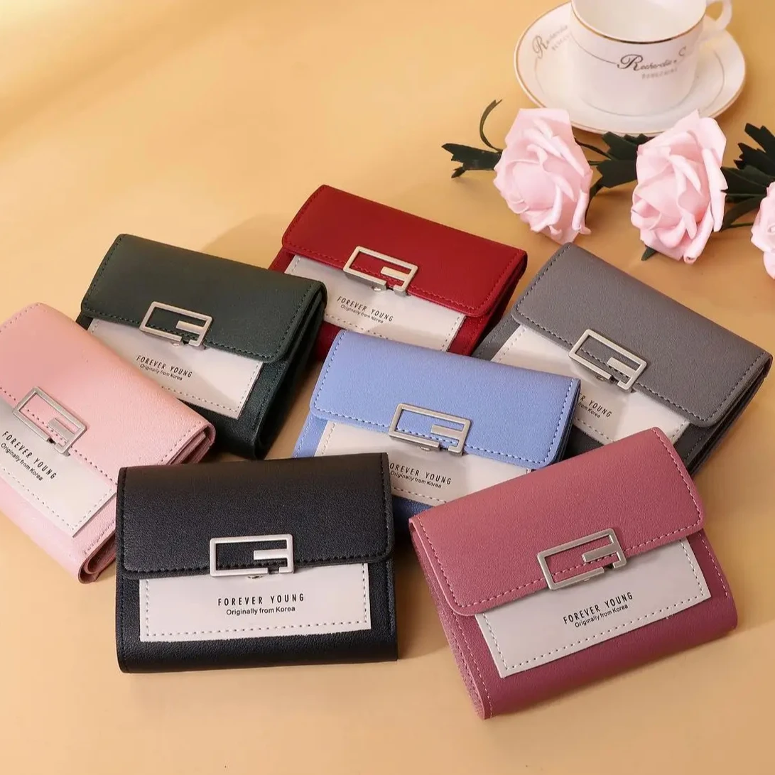 High Quality Wholesale Cheap Coin Purse Wallet Women Mini Fashion New Leather Card Wallet