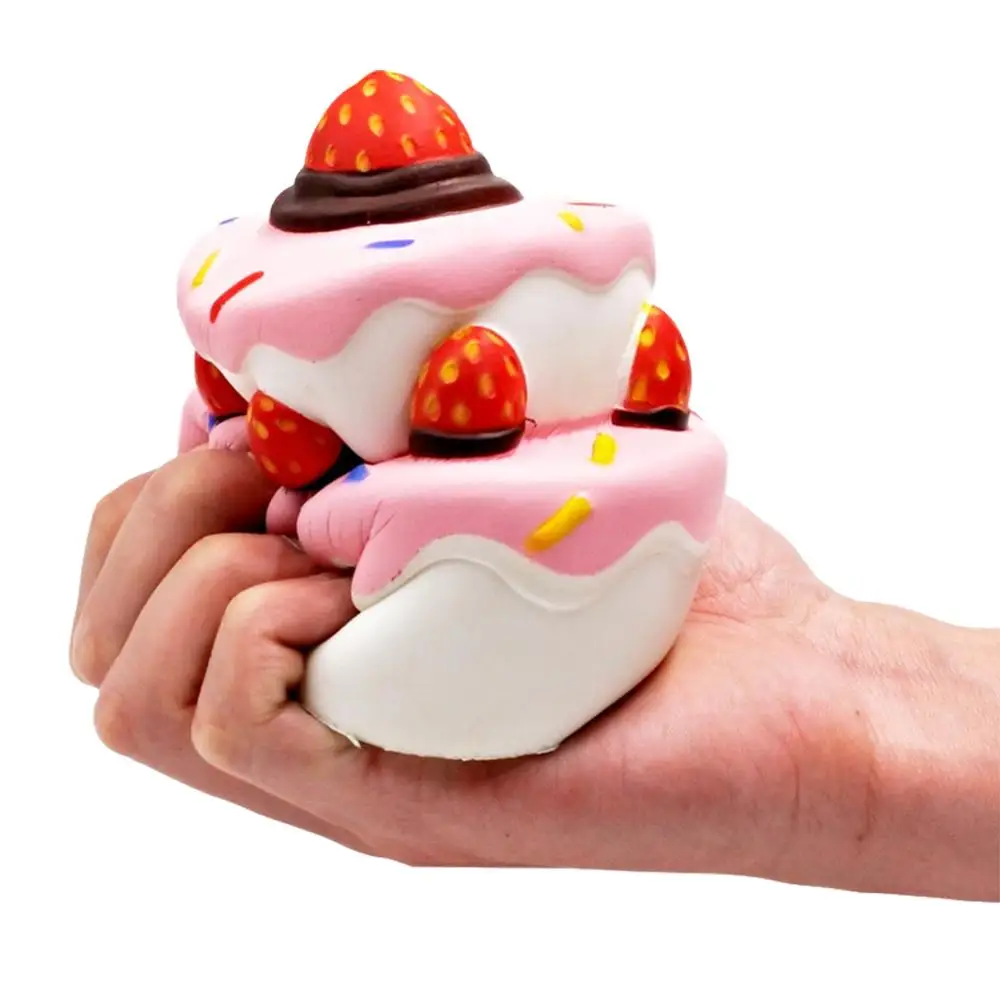 Pu Stress Relieve Cream Scented Jumbo Slow Rising Foam Toys Cake Squishy