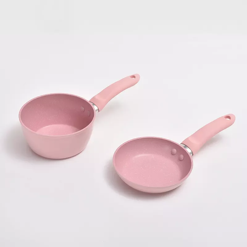 mini cookware sets for baby complementary food with bakelite hand aluminum alloy have electric furnace