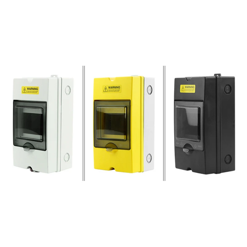 Manufacturer 4 way Outdoor IP66 Single Phase 230VAC Electrical Waterproof Plastic PC Circuit Breaker Box