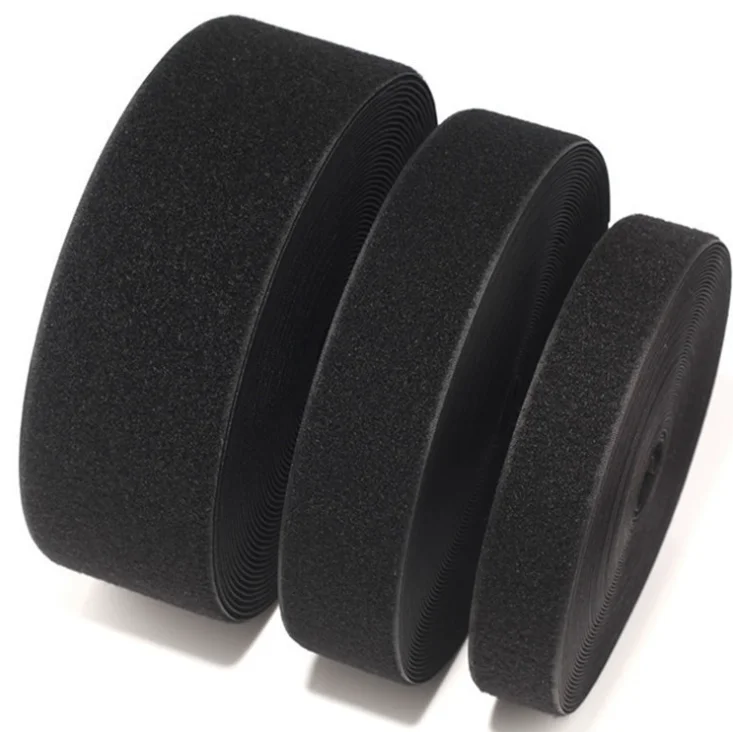 Черно-белая термостойкая крепкая самоклеящаяся лента на липучке шириной 0,7 см-18 см, двусторонняя клейкая лента