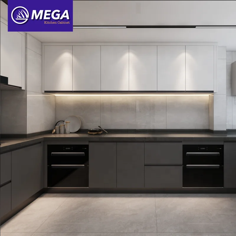 Top Class Fitting Kitchen Design American Style Home Furniture Cabinet with Tall Pantry Cupboard Set