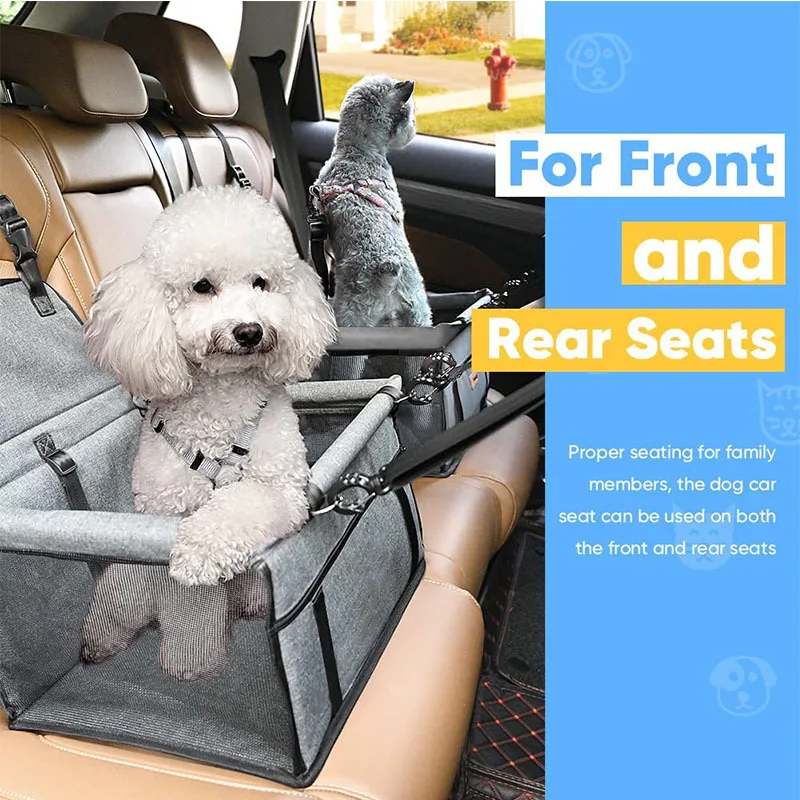 Customized Pet Carrier Dog Booster Oxford Mesh Breathable Foldable Pet Car Safety Seat for Dogs and Cats Pet Car Seat Cushion