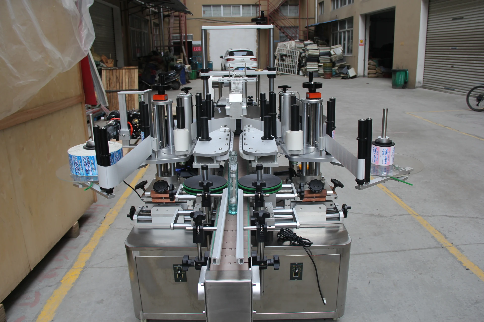 bucket labeling machine manual automatic double-sided labeling machine