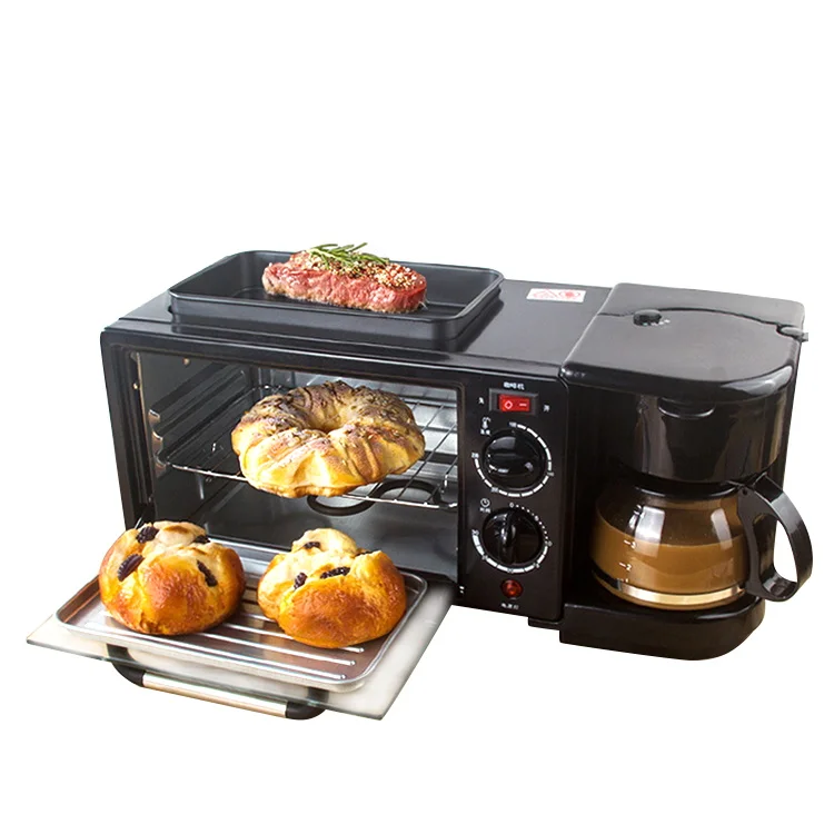 Breakfast Bread Oven And Coffee Pot Breakfast Pizza Oven 3 In 1 Breakfast Machine