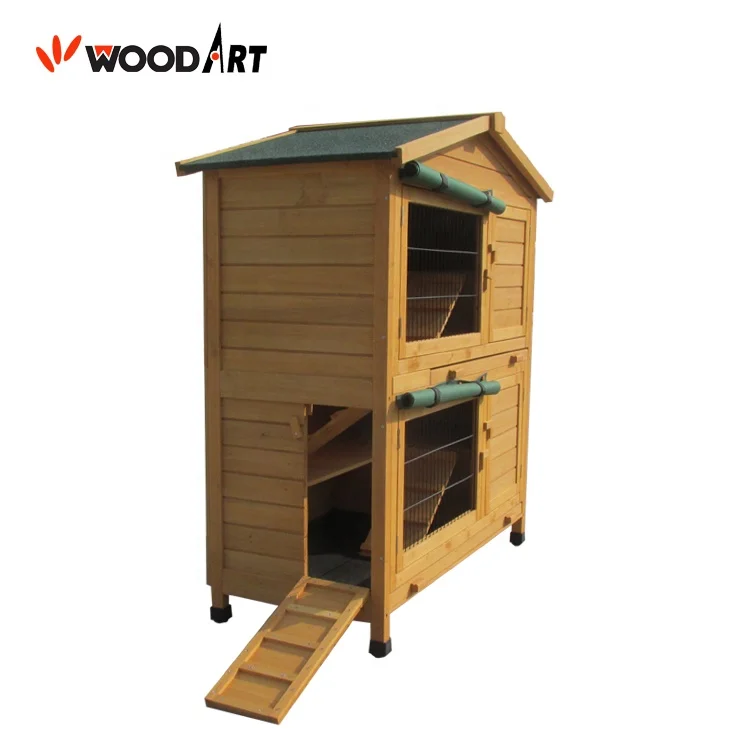 Hight Quality Flat Pack Wooden Rabbit Hutch bunny cage pet house for small animal