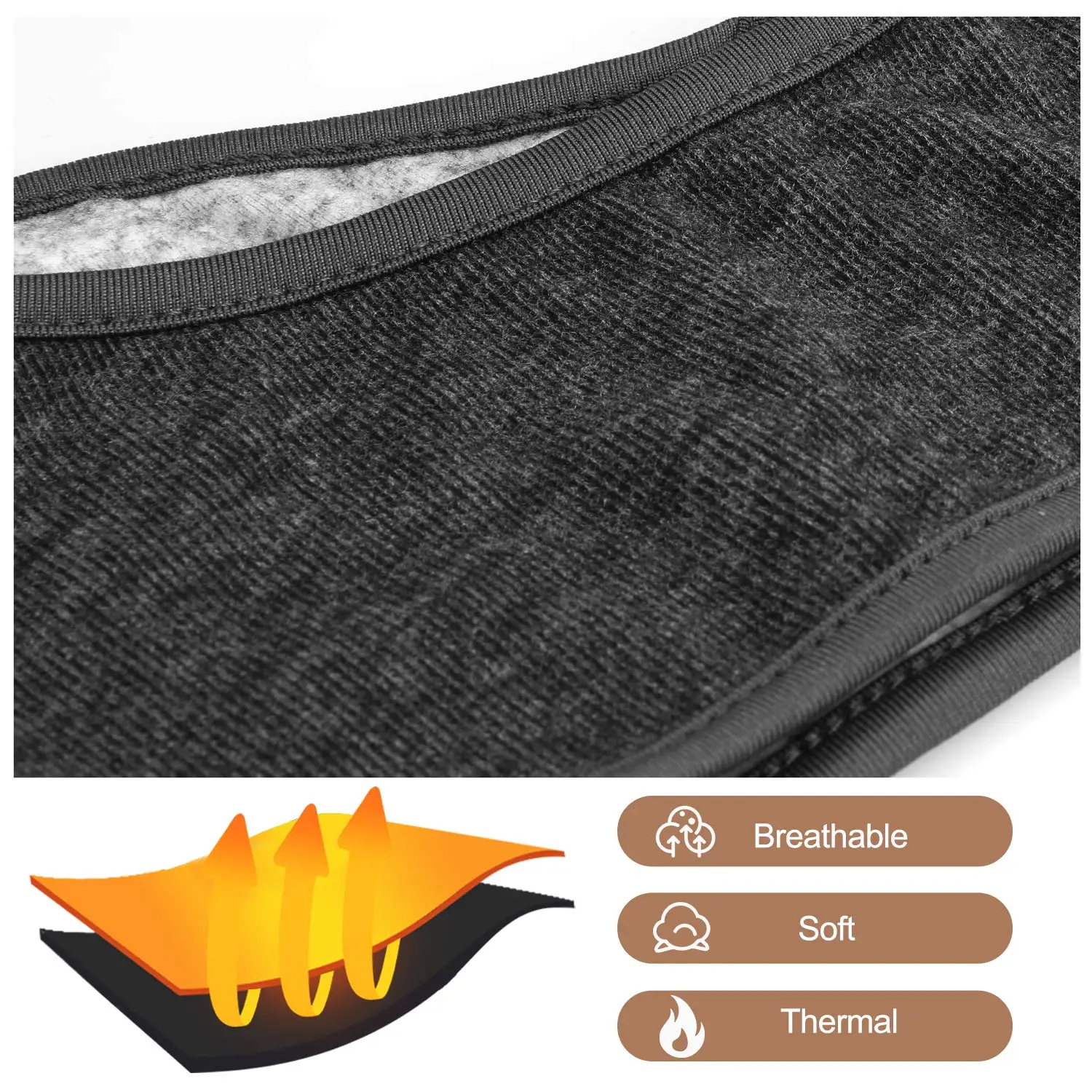 Winter Sports Headbands, 3 Pack Thermal Stretchy Ear Warmers Moisture Wicking Running Head Bands Men and Women Athletic Ear Mu