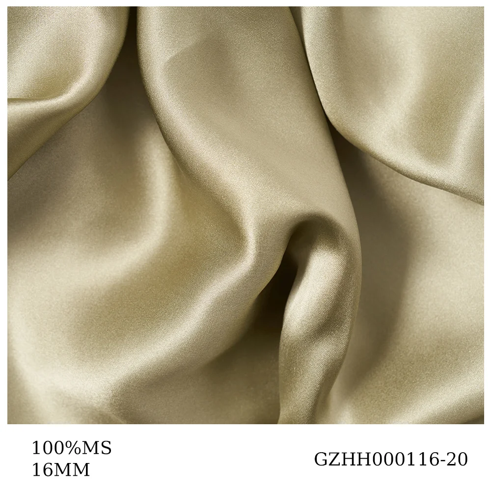 Wholesale 100% Pure Natural Mulberry Silk Satin Fabric 16mm Woven Satin Stretch Feature for Dress