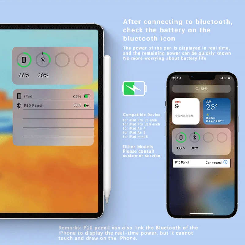 Магнитный абсорбирующий стилус, 10,2 дюйма, планшет для рисования и стилус, ручка для отвода пальмы, Apple, аксессуары, стилус для Ipad