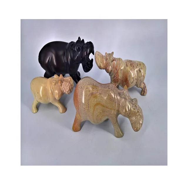 Best Made Customize Marble Hippopotamus Figurine In Low Price