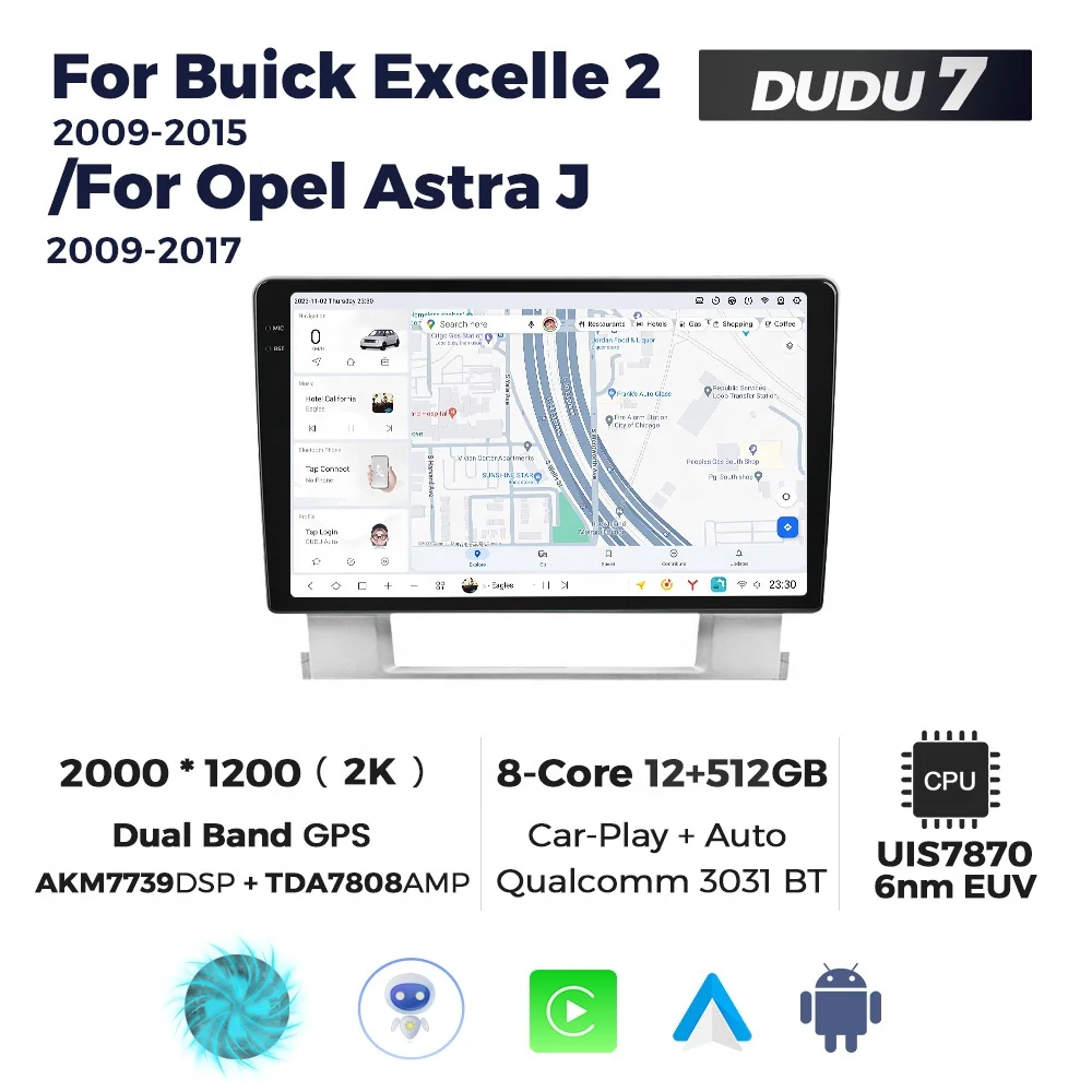 Mekede DUDU7 android car radio dvd player 2K QLED auto wifi  4G GPS DSP for Buick Excelle 2 2009 2015  Opel Astra J 2009 2017