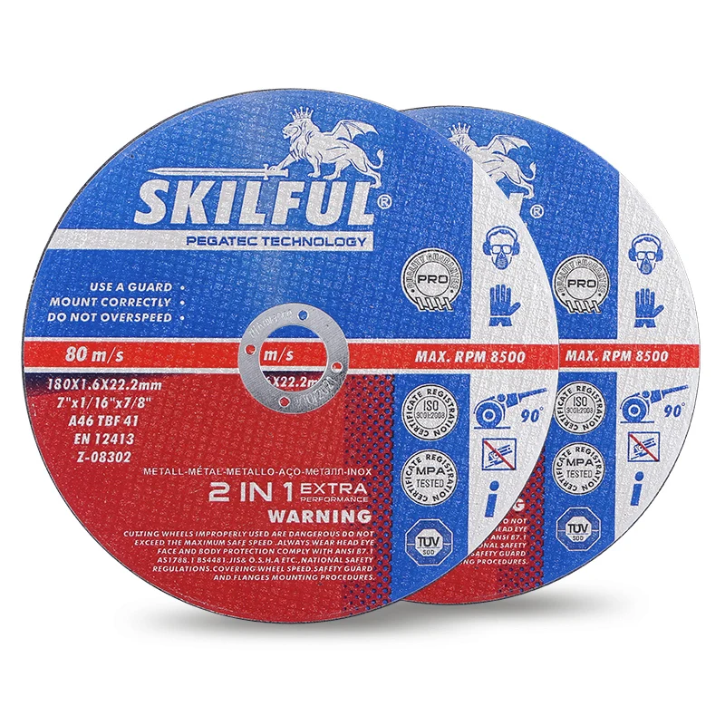 180 mm 7 Inch Stainless Steel Metal Raw Materials Abrasive Cut Off Disc Cut Off Wheel Disco Cortante