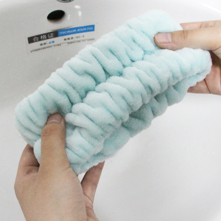 Spa Headband Wrist Washband Face Wash Set with 2 Washband Prevent Liquids Spilling Down Hair Wrap For Women Girls