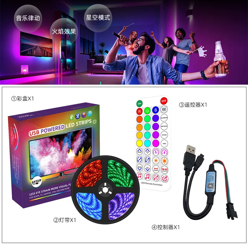 tripod Tuya Smart App Remote Control Rgb Led Sunset Light Projection Lamp Ambient Hd-mi 2.0 Smart Strip Light Tv Backlight Whole