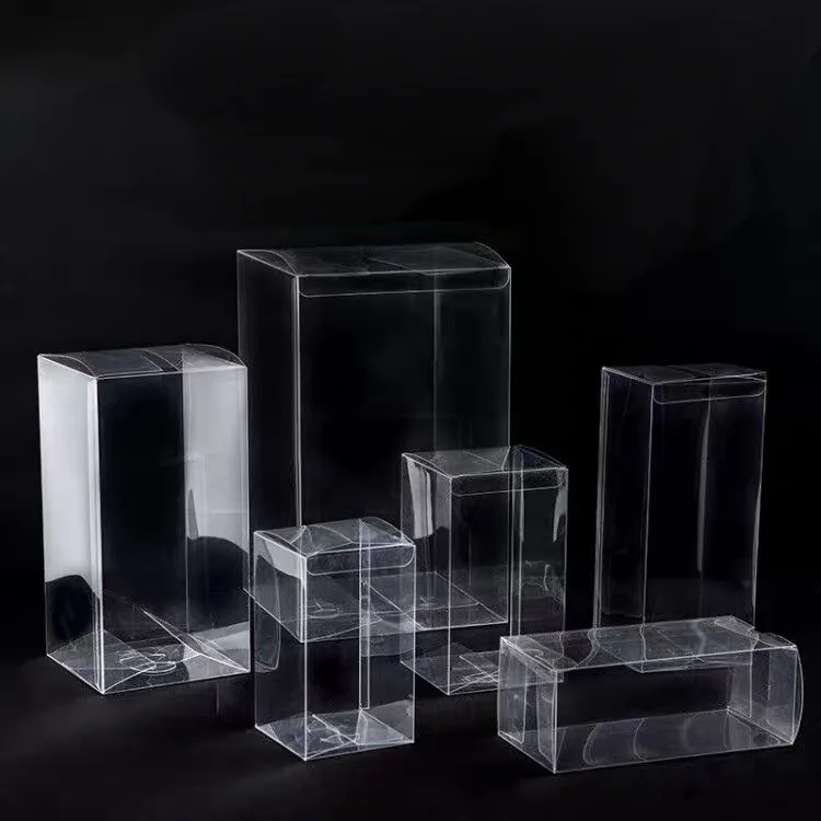 Wholesale Transparent Plastic Pvc Box Folding Clear Pet Packaging Box Gift Folding Clear PET PVC Transparent Plastic Box