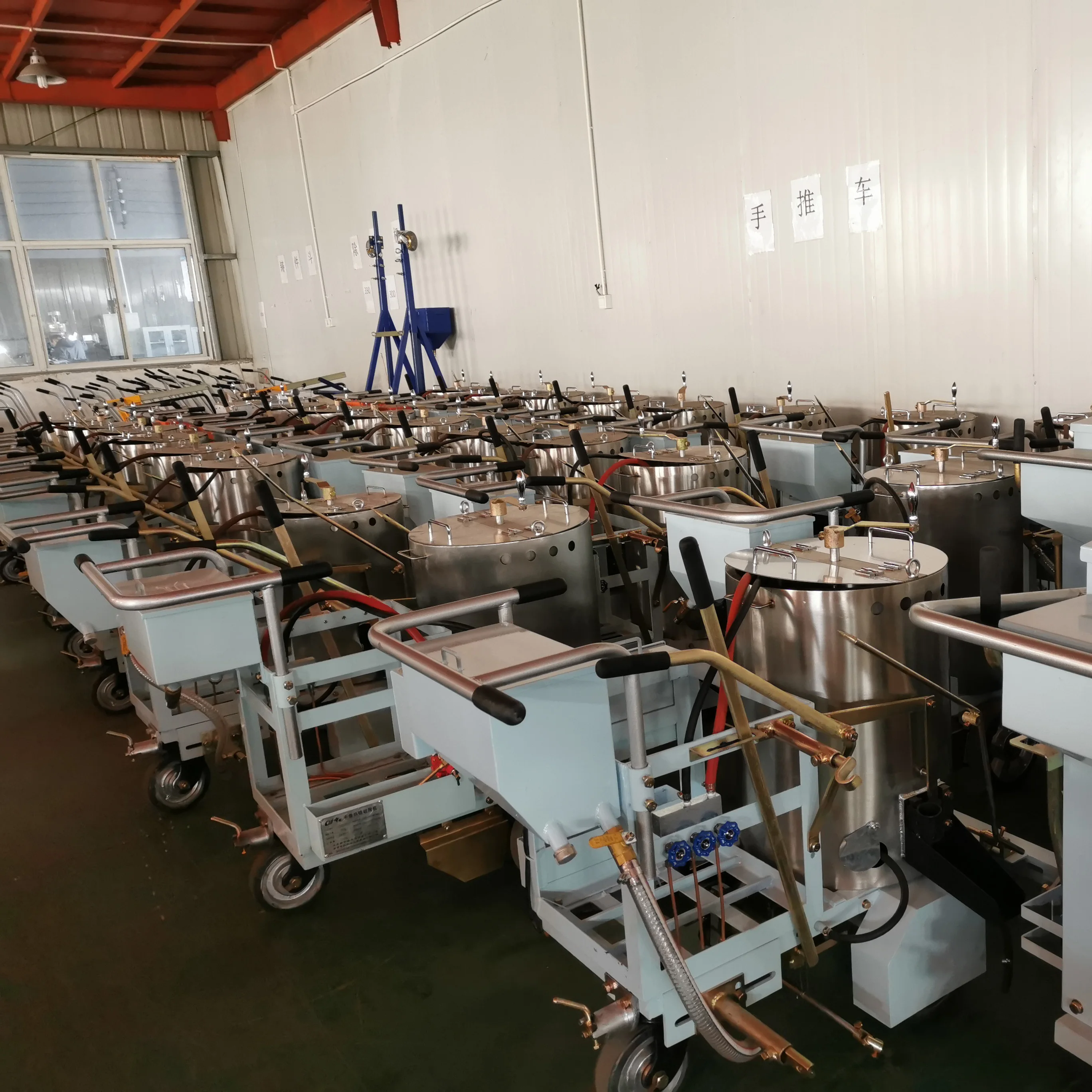 Preheater Line Thermoplastic Hot Melt Hand Push Road Marking Paint Machine Equipment