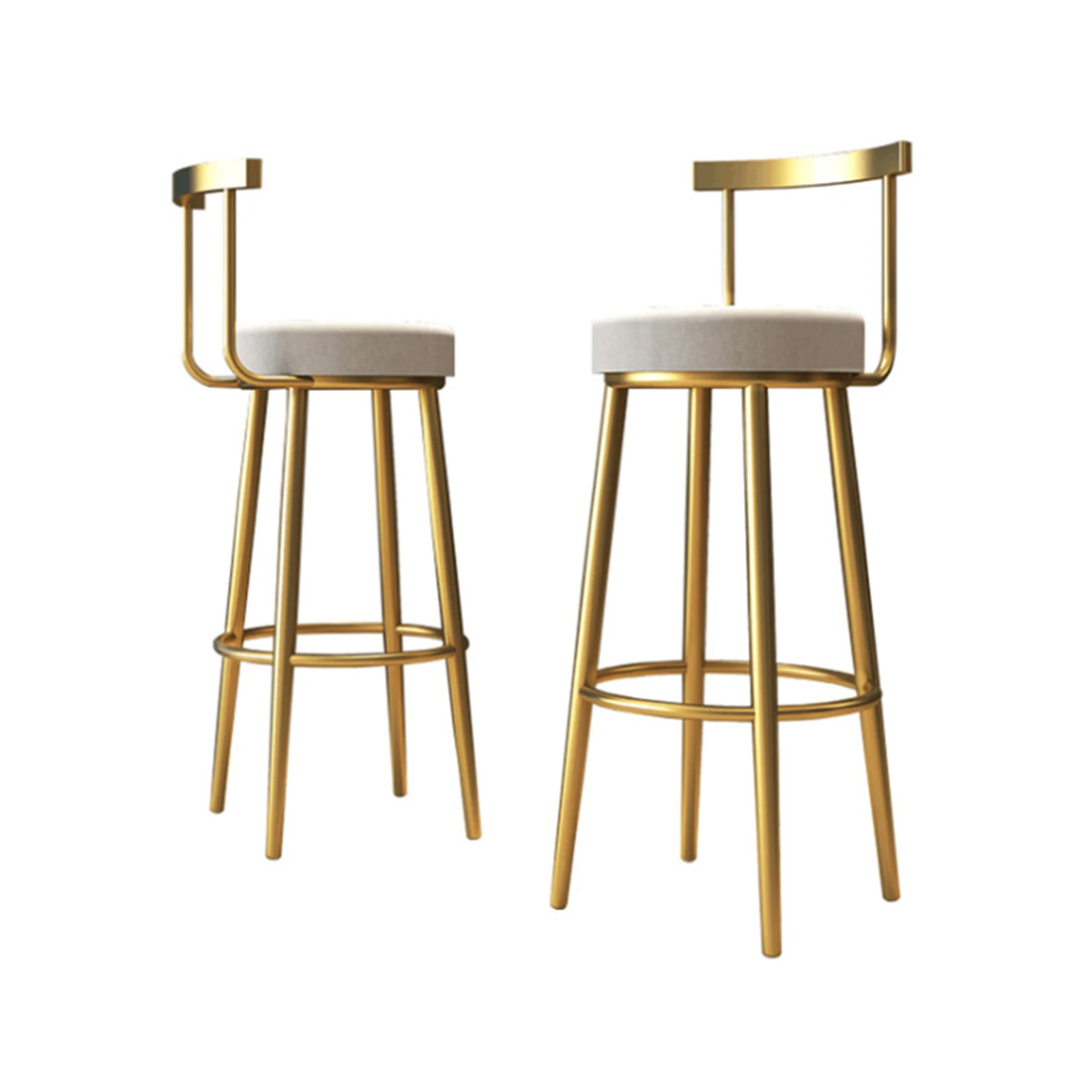 Bar Chair Tall Counter Furniture Gold Metal Velvet Back Luxury Kitchen Modern High Stool Bar Chairs for Bar Table
